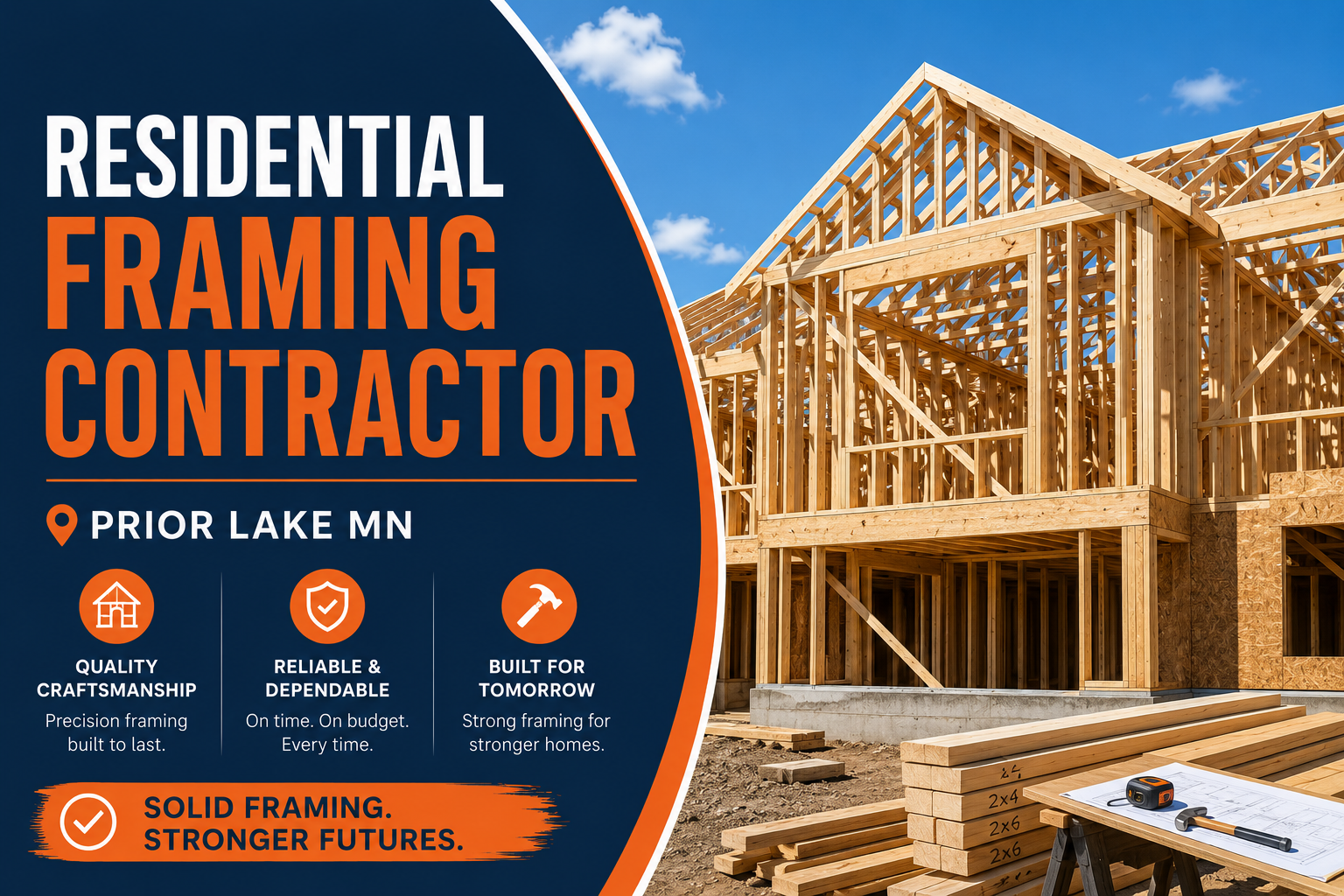 Residential Framing Contractor Prior Lake MN
